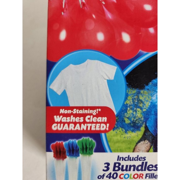 Battle Balloons Color Burst 120ct Non Staining Red Blue Green - Picture 2 of 10